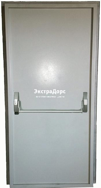 Входная противопожарная дверь металлическая утепленная металлическая глухая белая с антипаникой в Ивантеевке  купить