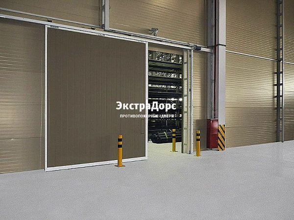 Противопожарные автоматические ворота коричневые в Ивантеевке  купить