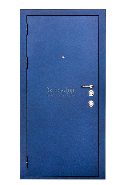 Противопожарная уличная дверь металлическая утепленная EIW 60 синяя глухая однопольная в Ивантеевке  купить