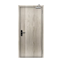Противопожарная дверь шпонированная EI 60 глухая однопольная цвет Орех Винтаж