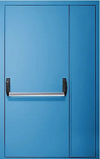 Дверь противопожарная с уплотнителем от холодного дыма EI 60 с ручкой антипаника